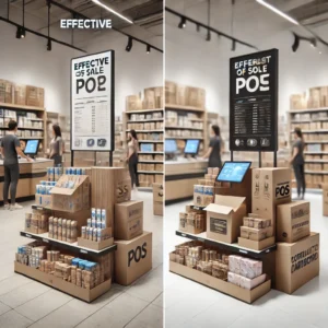 A retail store scene highlighting corrugated cardboard Point-of-Sale ...