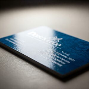 UV coating on b business card