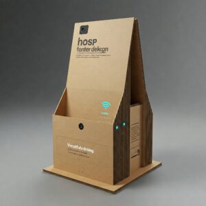 floor display with camera and sensors